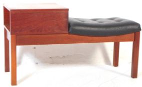 VINTAGE MID 20TH CENTURY TEAK TELEPHONE / HALL TABLE