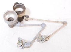 TWO RETRO INDUSTRIAL MACHINISTS ANGLEPOISE LAMP LIGHTS