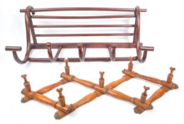 EARLY 20TH CENTURY BENTWOOD COAT RACK WITH ANOTHER