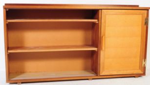 1950S OAK WOOD FLOOR STANDING WALL UNIT DISPLAY CUPBOARD