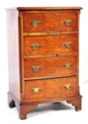 QUEEN ANNE REVIVAL BURR WALNUT BACHELORS CHEST