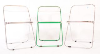 THREE 20TH CENTURY GIANCARLO PIRETTI PLIA FOLDING CHAIRS