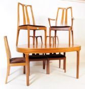 MID CENTURY NATHAN FURNITURE DINING TABLE & CHAIRS