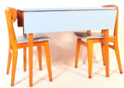 VINTAGE MID 20TH CENTURY KITCHEN DINING TABLE & CHAIRS
