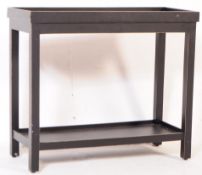 CONTEMPORARY BLACK OKA SIDE TABLE