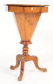 VICTORIAN 19TH CENTURY MAHOGANY TRUMPET WORKBOX
