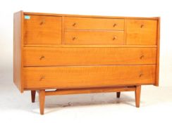 1950S MID 20TH CENTURY BEECH WOOD CHEST OF DRAWERS
