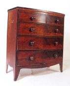GEORGE III 19TH CENTURY MAHOGANY CHEST OF DRAWERS