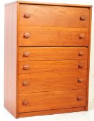 MID 20TH CENTURY STAG FURNITURE TEAK CHEST OF DRAWERS