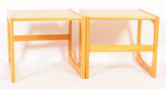 PAIR OF LATER 20TH CENTURY DANISH TEAK SIDE OCCASIONAL TABLES