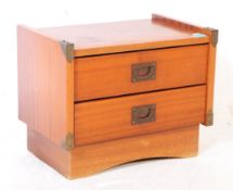 VINTAGE 20TH CENTURY CAMPAIGN CHEST OF DRAWERS