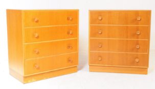 PAIR OF MID CENTURY 1970S MEREDEW CHEST OF DRAWERS