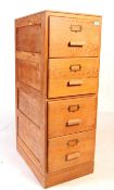RETRO MID CENTURY TALL PINE PANEL WOOD FILING CABINET
