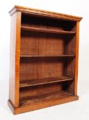 LATE 19TH CENTURY VICTORIAN OAK OPEN WINDOW BOOKCASE