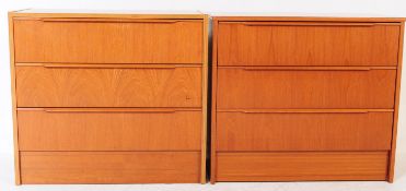 TWO RETRO MID 20TH CENTURY TEAK CHEST OF DRAWERS