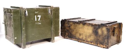 TWO 20TH CENTURY WOODEN AMMUNITION BOXES