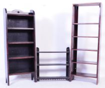 THREE EARLY 20TH CENTURY OPEN WINDOW BOOKCASES