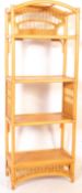 VINTAGE MID 20TH CENTURY BAMBOO & RATTAN SHELVING UNIT