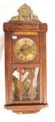 1920S ENGLISH BRISTOL MERCHANT VENTURERS OAK 8-DAY WALL CLOCK