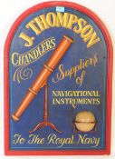 CONTEMPORARY HAND PAINTED PINE WOOD ADVERTISING SIGN