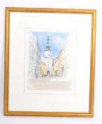WATERCOLOUR PAINTING BY JOHN MOLE OF ST MICHAEL'S TOWER