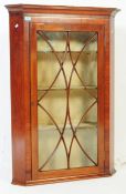 GEORGE III 19TH CENTURY MAHOGANY WALL CABINET