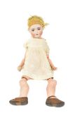 EARLY 20TH CENTURY GERMAN BISQUE HEADED DOLL