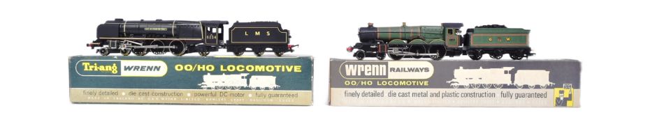 TWO VINTAGE WRENN OO GAUGE MODEL RAILWAY TRAINSET LOCOMOTIVE ENGINES