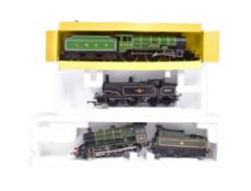 THREE VINTAGE HORNBY OO GAUGE MODEL RAILWAY TRAINSET LOCOMOTIVES