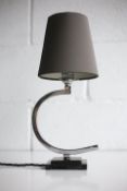 20TH CENTURY ART DECO CHROME AND METAL TABLE LAMP