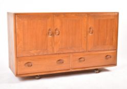 ERCOL - MODEL 366 - MID CENTURY BEECH & ELM SIDEBOARD