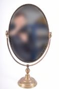 20TH CENTURY VINTAGE BRASS DESK CHEVAL MIRROR