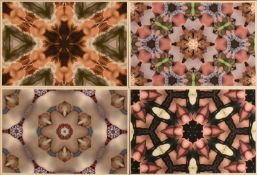 SIMON LOVELACE - A COLLECTION OF 8 KALEIDOSCOPE ARTWORKS