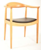 AFTER HANS WEGNER FOR HANSEN - THE CHAIR - OAK FRAMED CHAIR