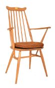 ERCOL - MUSTACHE MODEL - MID CENTURY BEECH & ELM CHAIR