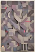 LLOYD WASHINGTON - GEOMETRIC CARVED WALL HANGING ARTWORK