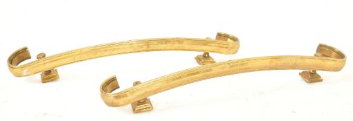PAIR OF EARLY 20TH CENTURY BRASS THEATRE HANDRAILS