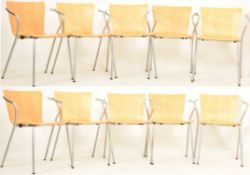 VICO MAGISTRETTI FOR FRITZ HANSEN - VICO DUO - TEN DINING CHAIRS