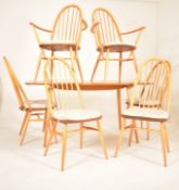 ERCOL - MID CENTURY BLONDE BEECH ELM DINING SUITE