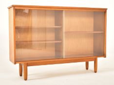 MID CENTURY TEAK AND GLASS DISPLAY CABINET / BOOKCASE