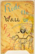 RIDE THE WALL OF DEATH - 20TH CENTURY FAIRGROUND SIGN