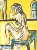 CONTEMPORARY OIL ON CANVAS AMATEUR NUDE STUDY PAINTING
