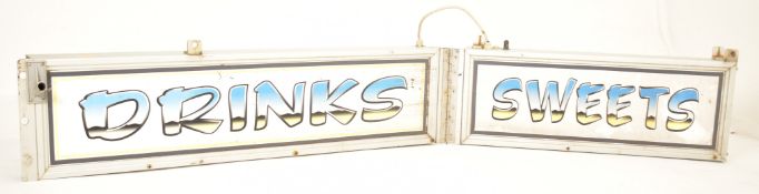20TH CENTURY FAIRGROUND FOOT STOOL LIGHTBOX SIGN