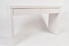 CONTEMPORARY WHITE GLOSS OFFICE DESK TABLE
