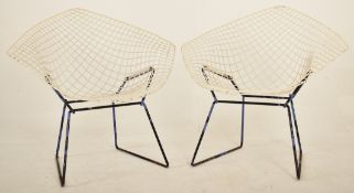 HARRY BERTOIA - DIAMOND CHAIR - PAIR OF DESIGNER ARMCHAIRS