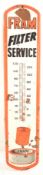 FRAM - VINTAGER AMERICAN ENAMEL ADVERTISING THERMOMETER