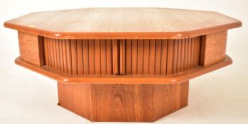 BRITISH MODERN DESIGN MID CENTURY TEAK OCTAGONAL COFFEE TABLE