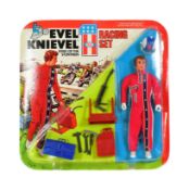 EVEL KNIEVEL - VINTAGE RACING SET CARDED ACTION FIGURE