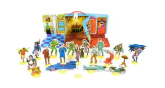 BATMAN - BATMAN AND ROBIN - VINTAGE IDEAL VINYL PLAYSET