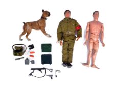ACTION MAN - X2 VINTAGE PALITOY ACTION MAN & BRUTUS GUARD DOG